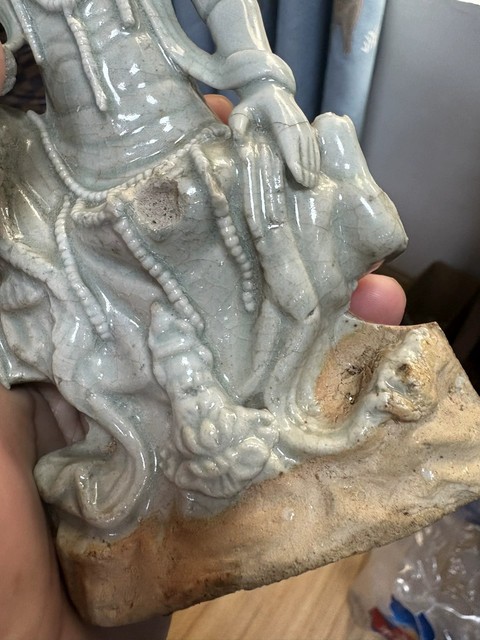古玩陶瓷南宋影青塑像標本真品鑒賞圖