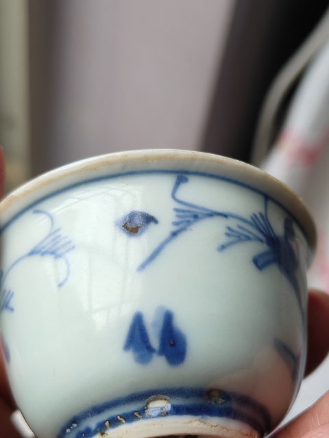 古玩陶瓷晚明青花杯真品鑒賞圖