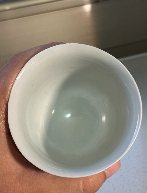 古玩陶瓷日本明治青花人物故事杯真品鑒賞圖