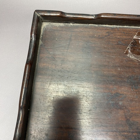 古玩陶瓷民國木質茶盤真品鑒賞圖
