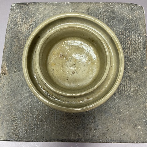 古玩陶瓷青釉盞托真品鑒賞圖