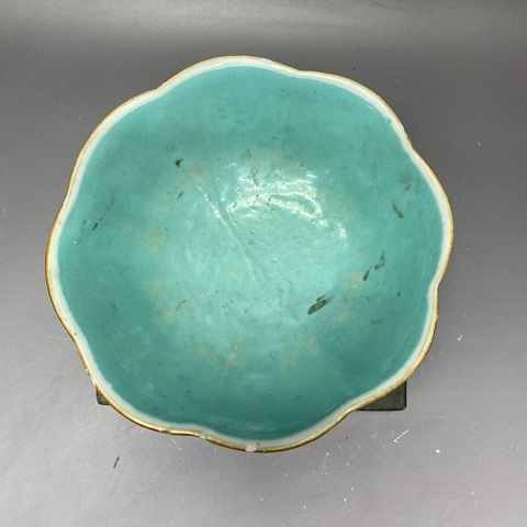 古玩陶瓷冠上加冠粉彩碗真品鑒賞圖