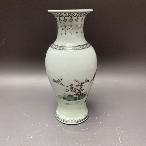 古玩陶瓷創(chuàng)匯·花木蘭人物紋觀音瓶拍賣，當(dāng)前價格469元