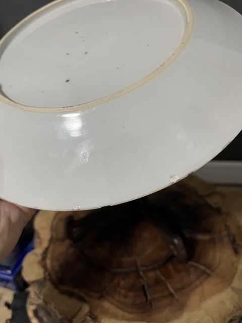 古玩陶瓷青花飛鳴食宿盤拍賣,當前價格550元
