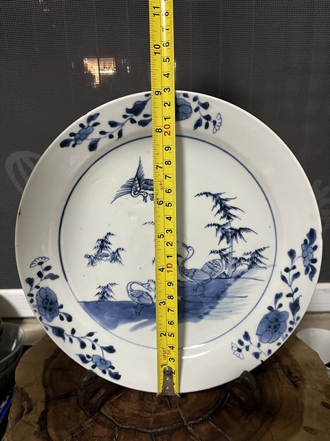 古玩陶瓷青花飛鳴食宿盤拍賣,當前價格550元