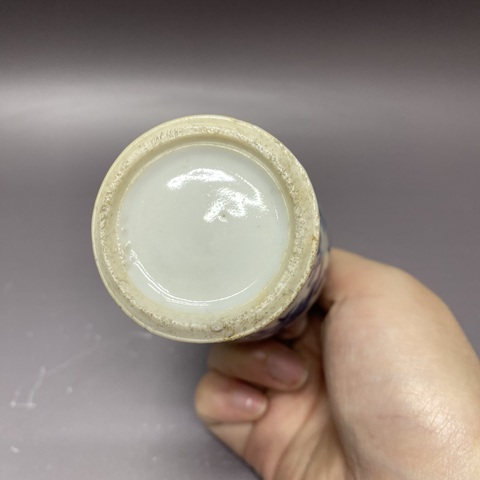 古玩陶瓷清晚期·花鳥蝶紋·青花觀音瓶拍賣，當前價格1960元