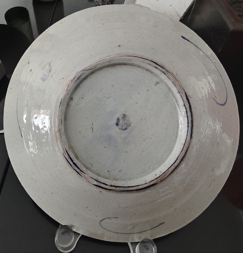 古玩陶瓷清末民初 青花魚盤真品鑒賞圖