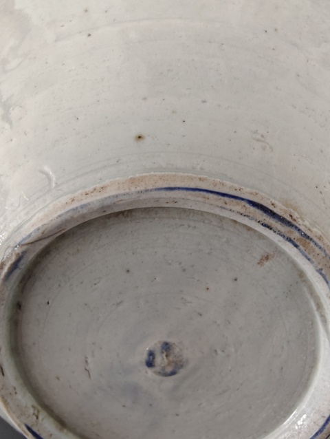 古玩陶瓷清末民初 青花魚盤真品鑒賞圖