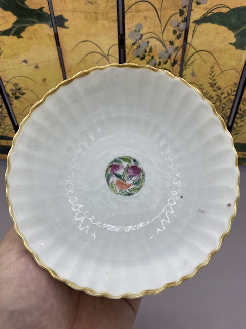 古玩陶瓷清同治 粉彩飛黃騰達圖菊瓣碗拍賣，當前價格2577元