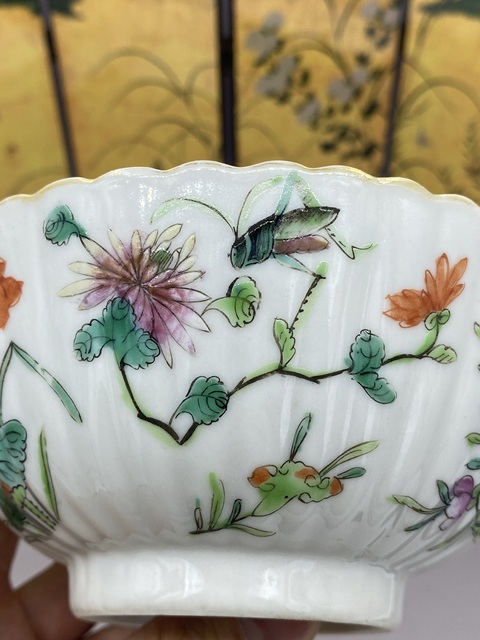 古玩陶瓷清同治 粉彩飛黃騰達圖菊瓣碗拍賣，當前價格2577元