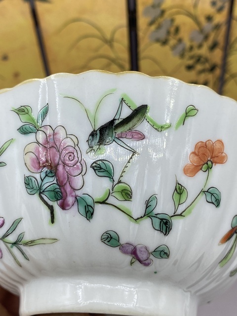 古玩陶瓷清同治 粉彩飛黃騰達圖菊瓣碗拍賣，當前價格2577元