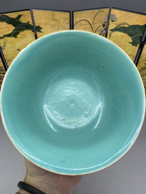 古玩陶瓷軋道粉彩人物故事紋碗真品鑒賞圖
