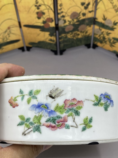 古玩陶瓷粉彩人物故事紋水洗真品鑒賞圖