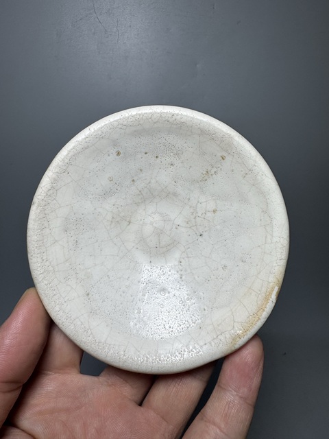 古玩陶瓷磁州窯白釉盤拍賣,當前價格288元