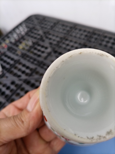 古玩陶瓷粉彩花卉紋高足杯拍賣，當(dāng)前價(jià)格1200元