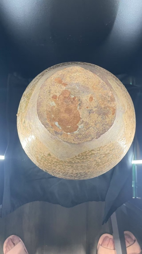 古玩陶瓷青瓷盤口瓶真品鑒賞圖