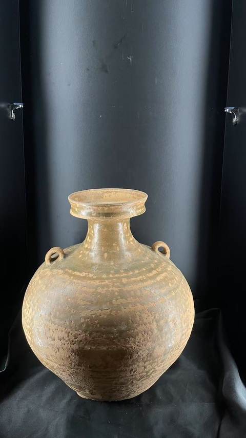 古玩陶瓷青瓷盤口瓶真品鑒賞圖