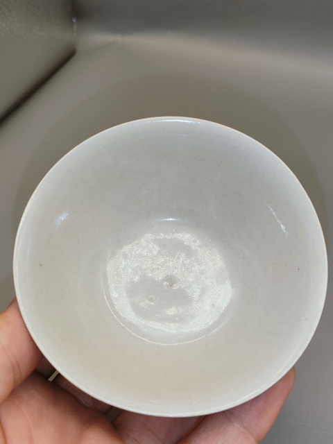 古玩陶瓷清末民國,冬青釉茶碗拍賣,當前價格190元