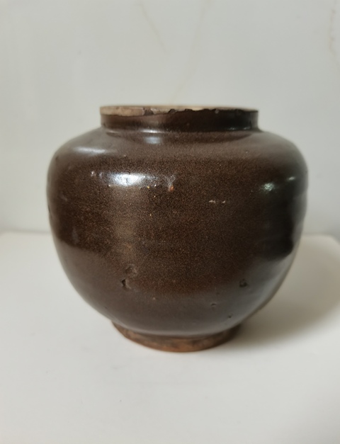 古玩陶瓷茶葉末釉茶入拍賣(mài)，當(dāng)前價(jià)格0元