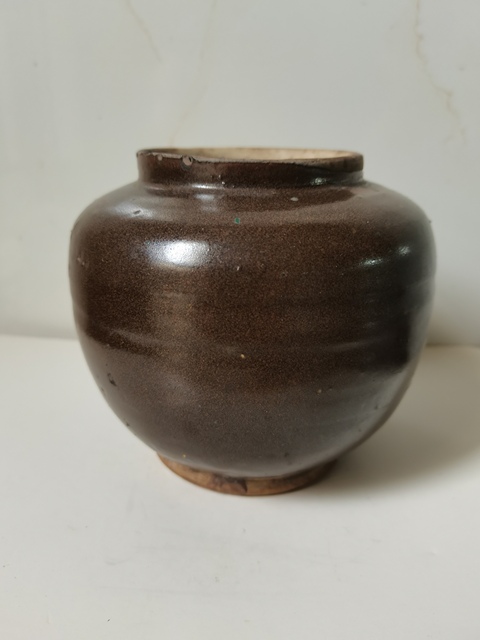 古玩陶瓷茶葉末釉茶入拍賣(mài)，當(dāng)前價(jià)格0元