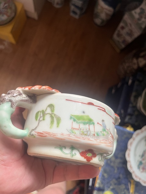 古玩陶瓷五彩人物故事紋水洗真品鑒賞圖
