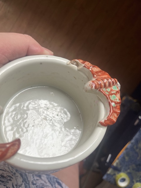 古玩陶瓷五彩人物故事紋水洗真品鑒賞圖