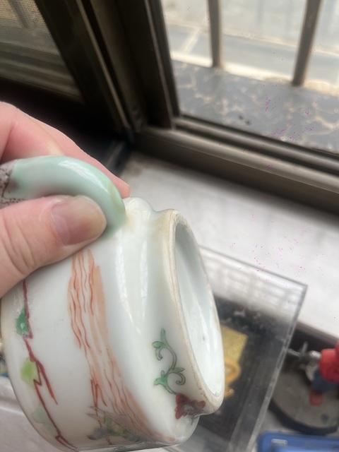 古玩陶瓷五彩人物故事紋水洗真品鑒賞圖