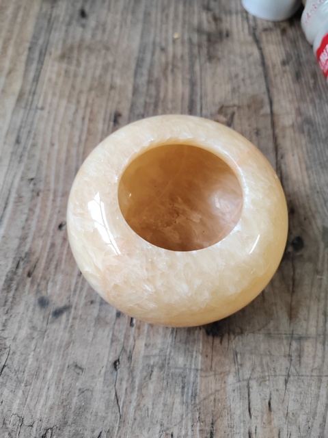 古玩玉器米黃玉雕“水盂”真品鑒賞圖