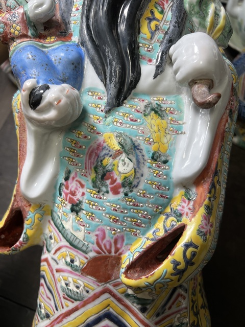 古玩陶瓷民國(guó)晚期建國(guó)初福祿壽瓷塑真品鑒賞圖
