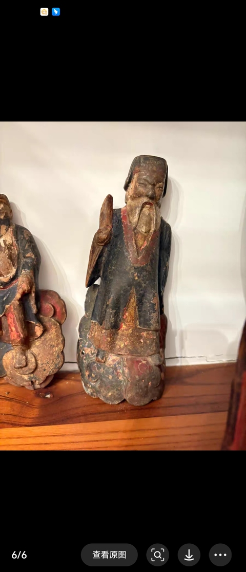 古玩雜項木雕八仙人物造像真品鑒賞圖