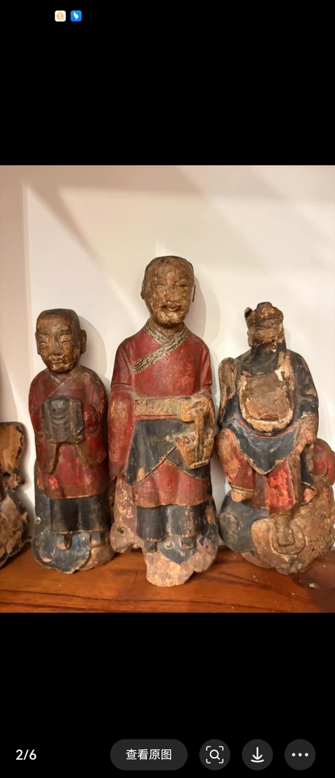 古玩雜項木雕八仙人物造像真品鑒賞圖