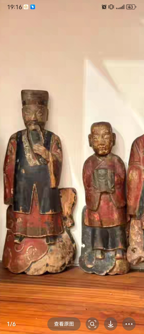 古玩雜項木雕八仙人物造像真品鑒賞圖