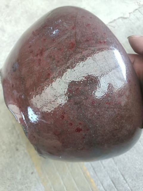 古玩陶瓷紅釉缽式香爐真品鑒賞圖