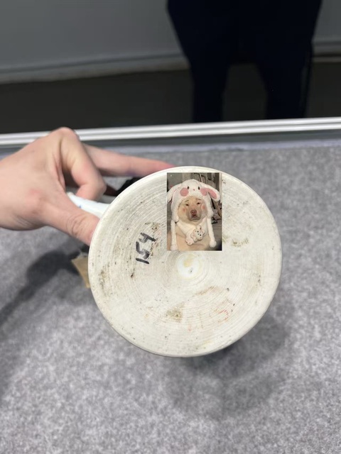 古玩陶瓷明崇禎 青花把杯真品鑒賞圖