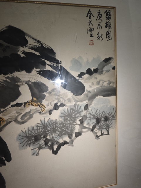 古玩字畫雙雄圖真品鑒賞圖