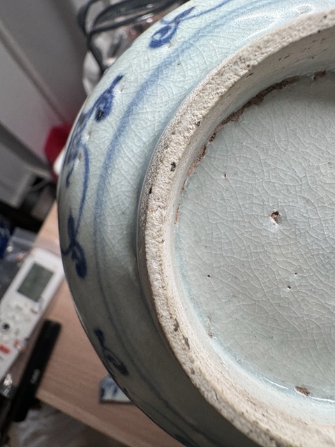 古玩陶瓷明中期青花碗真品鑒賞圖