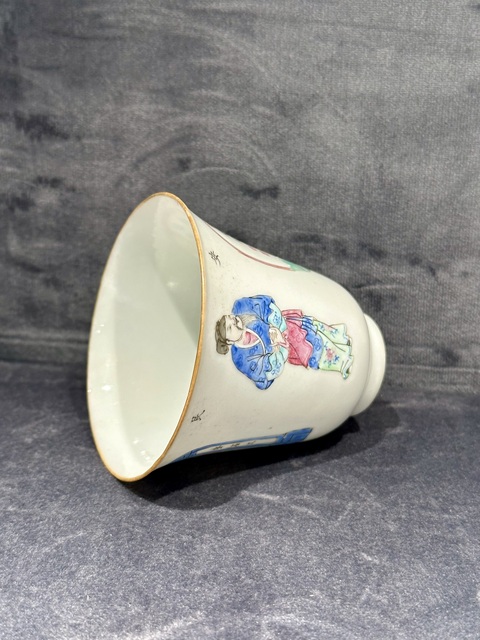 古玩陶瓷無雙譜杯真品鑒賞圖