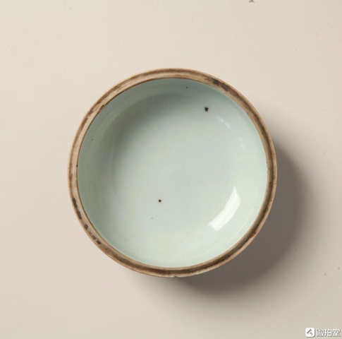 古玩陶瓷豇豆紅釉印盒底真品鑒賞圖
