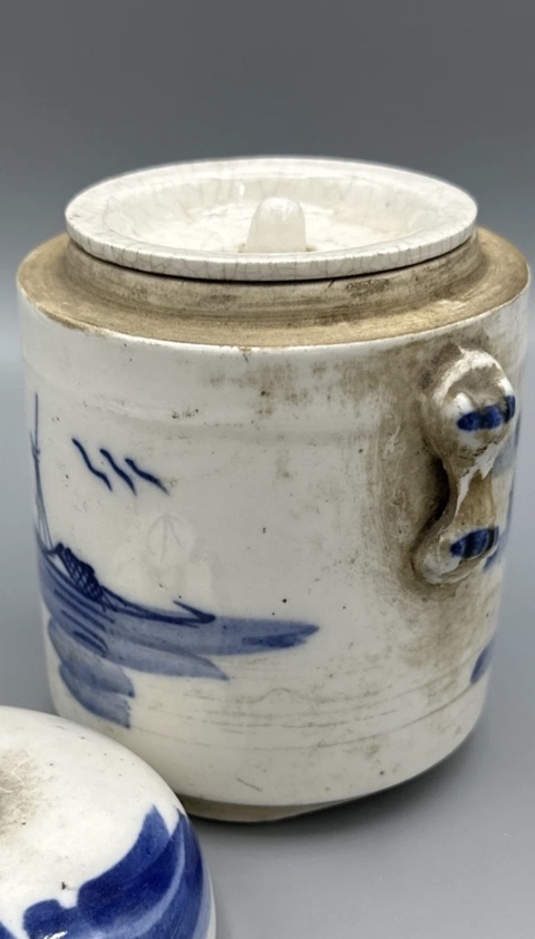 古玩陶瓷青花蓋盅真品鑒賞圖