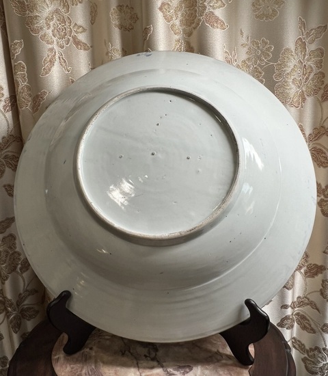 古玩陶瓷青花花卉紋盤真品鑒賞圖