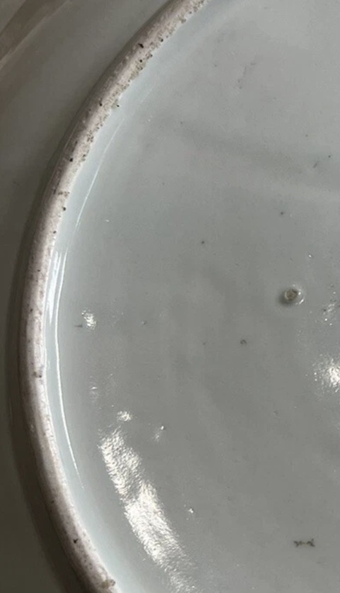 古玩陶瓷青花花卉紋盤真品鑒賞圖