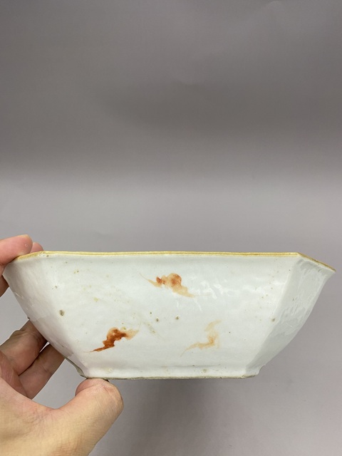 古玩陶瓷粉彩鐘馗人物角碗真品鑒賞圖