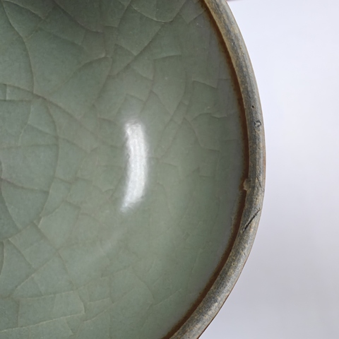 古玩陶瓷龍泉青釉茶盞真品鑒賞圖