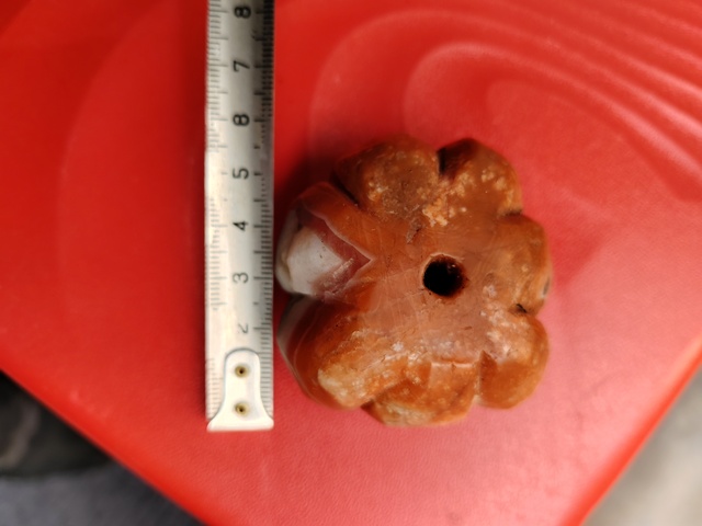 古玩玉器天然南紅瑪瑙珠真品鑒賞圖