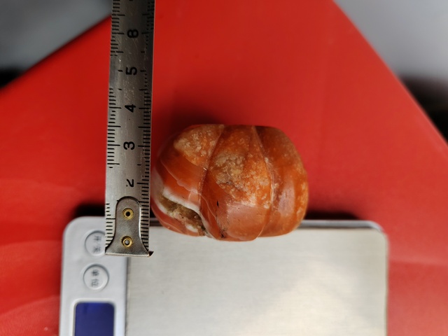 古玩玉器天然南紅瑪瑙珠真品鑒賞圖