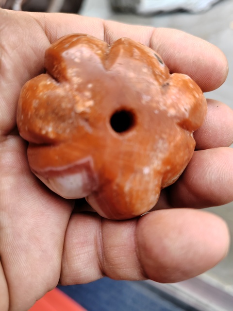 古玩玉器天然南紅瑪瑙珠真品鑒賞圖