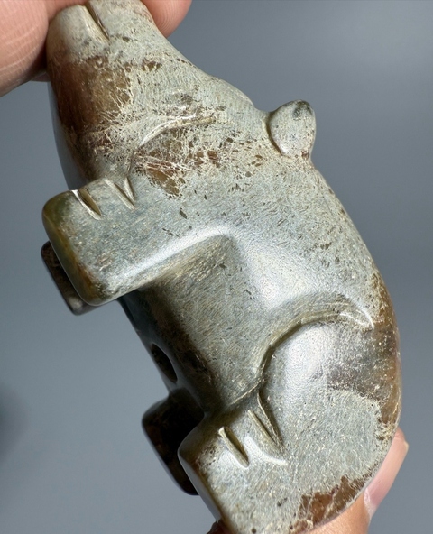 古玩玉器仿古做舊玉熊真品鑒賞圖