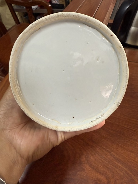 古玩陶瓷三娘教子圖粉彩提梁壺真品鑒賞圖