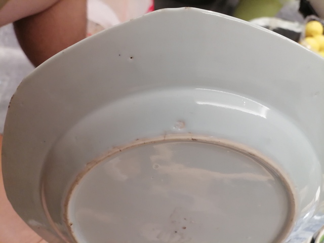 古玩陶瓷清乾隆?樓臺亭閣山水紋青花盤拍賣,當前價格2500元