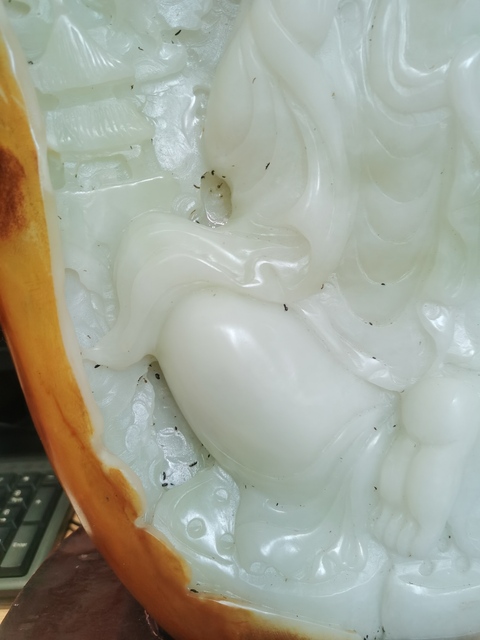 古玩玉器和田玉雕“觀音擺件”真品鑒賞圖